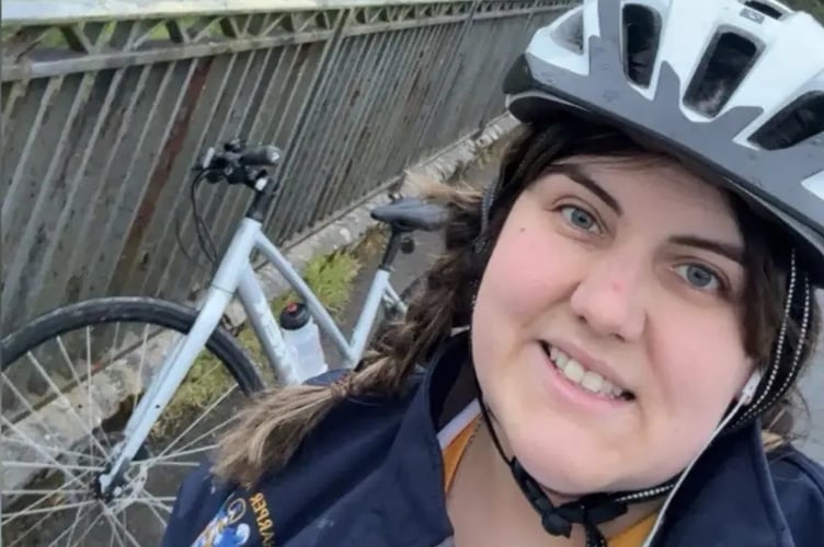 Wales YFC Chair Angharad Thomas, who is taking on a 1,936km, 90-day endurance challenge in aid of Cancer Research Wales