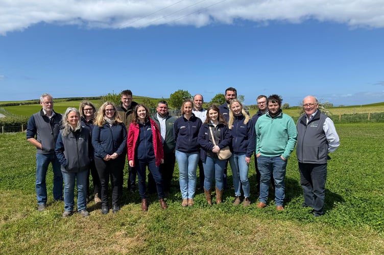 Members of the NFU Cymru Next Generation Development Group pictured with staff from IBERS and the NFU Cymru policy team
