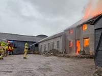 Large agricultural building destroyed in overnight fire