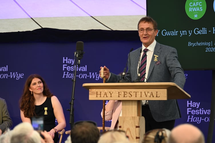 Show President Gethin Havard speaks at the launch event
