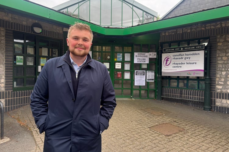 Tyler Chambers outside leisure centre