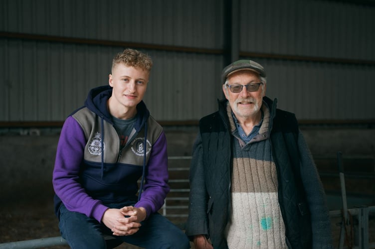 Ellis Morgan and his grandfather Glasnant Morgan