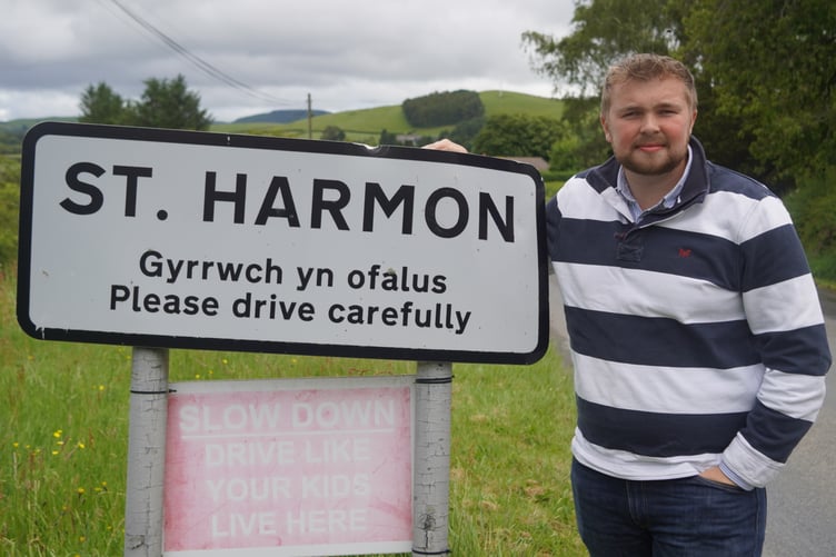 Tyler Chambers says residents are worried about safety due to speeding in villages across the Llanyre with Nantmel ward