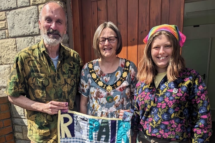 The town's mayoral chain of office was brought to Talgarth Repair Café