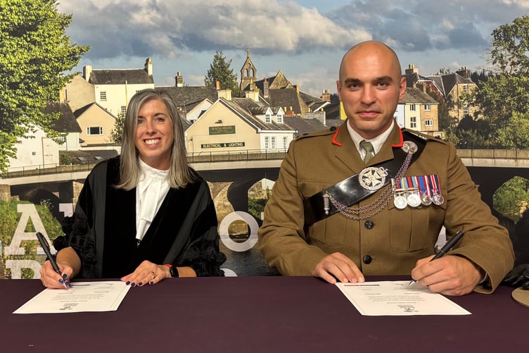 The Armed Forces Covenant was signed at Brecon's Guildhall on Monday, June 22