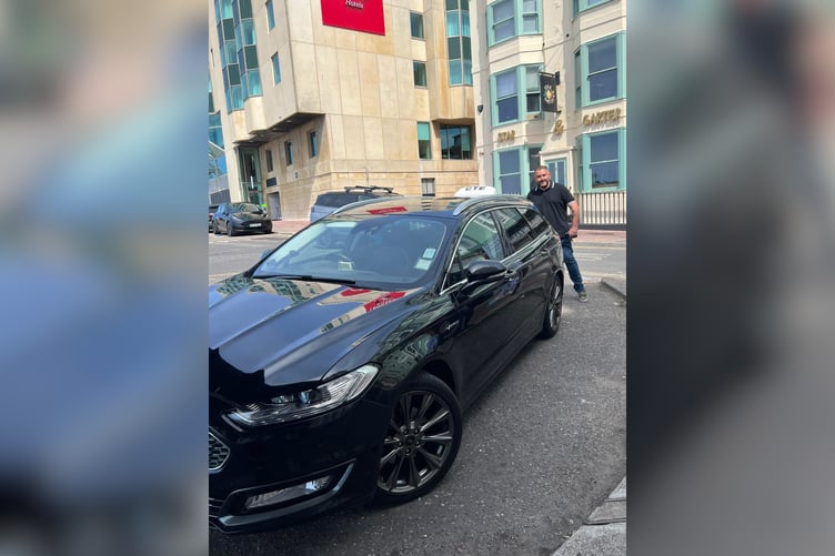 A Crickhowell taxi firm took customer service to the next level by driving to Brighton to pick a client up.