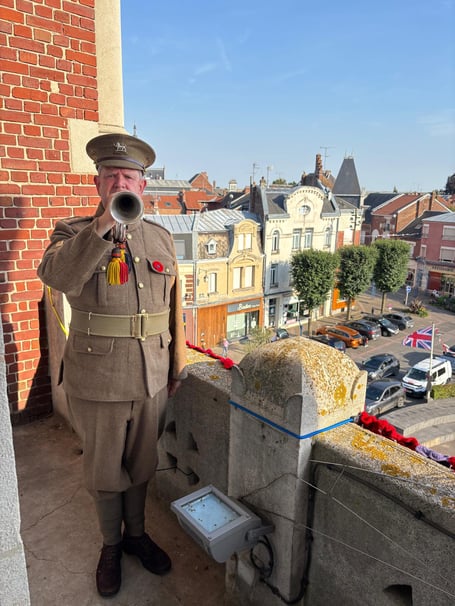 Kelvyn Jenkins paid tribute with the Last Post at the Somme commemorations in northern France