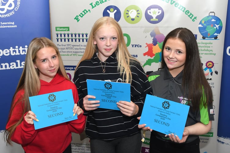 Sennybridge YFC’s Junior Reading team celebrate after securing second place