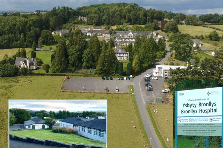 An aerial view of the Bronllys Community Hospital site