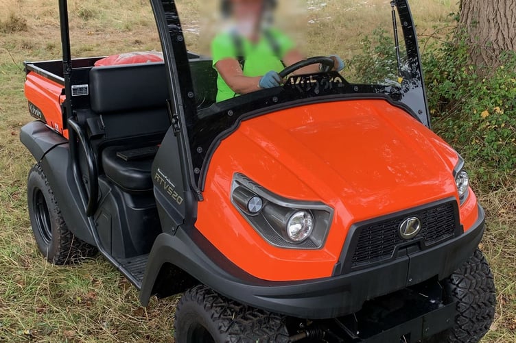 Police are appealing for information after an orange Kubota buggy was stolen from a driveway in Llangattock