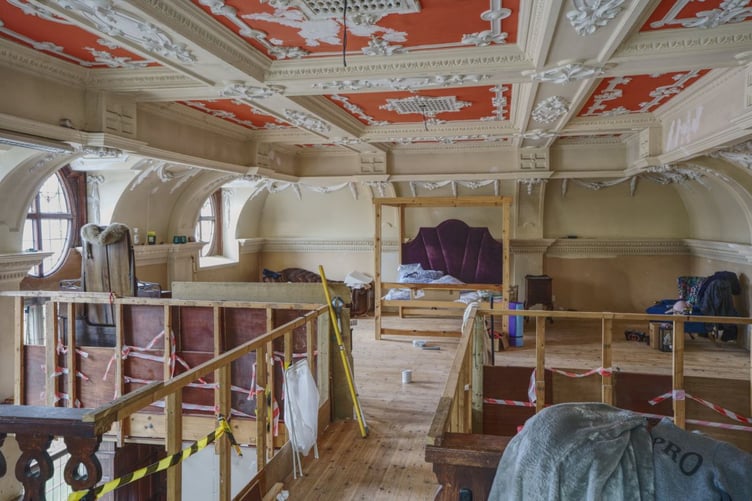 The building is being described as a ‘Grand Designs-style’ renovation opportunity.