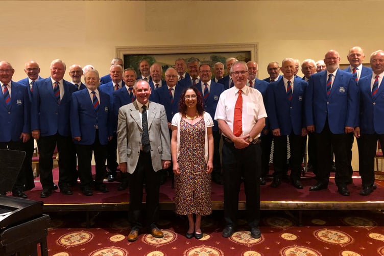 Builth Male Voice Choir performed for guests at the Metropole Hotel