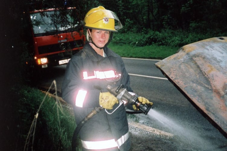 Firefighter Katrina Davies followed in her father’s footsteps