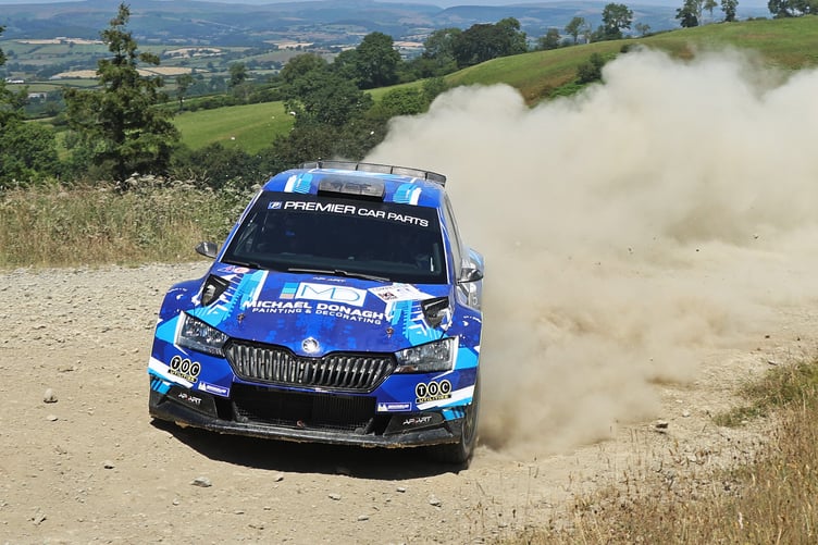 Jordan Hone gave co-driver Sion Williams his first overall event win in the Skoda Fabia RS Rally2