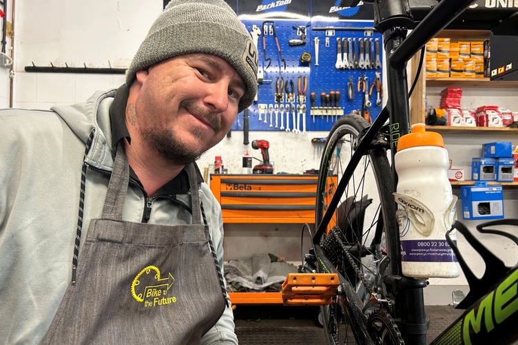 Joe Heayberd says volunteering at Bike to the Future helped him rebuild his life after a mental health crisis