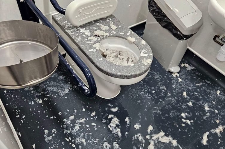 The refurbished Station Crescent toilets in Llandrindod Wells have been targeted by vandals