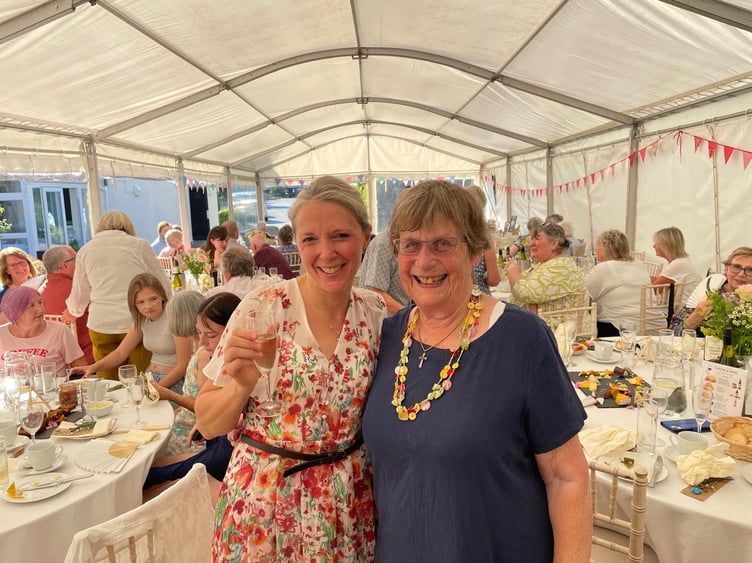 Abbeyfield Brecon House Manager Emma Debenham and Chair of Trustees Poppy Weston at the 70th anniversary celebrations of the Abbeyfield Movement and 30th anniversary of Abbeyfield Brecon