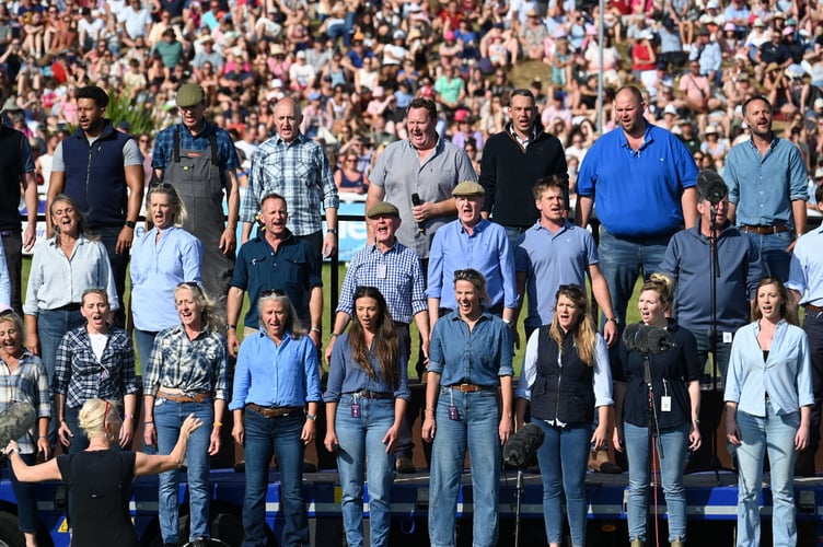Hawkstone Farmers' Choir at the Royal Welsh Show