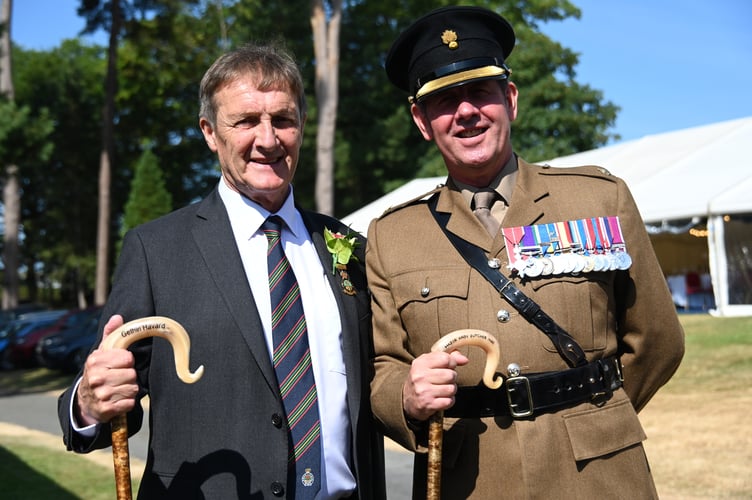 RWAS President Gethin Havard and Major Andrew Butcher at the opening ceremony