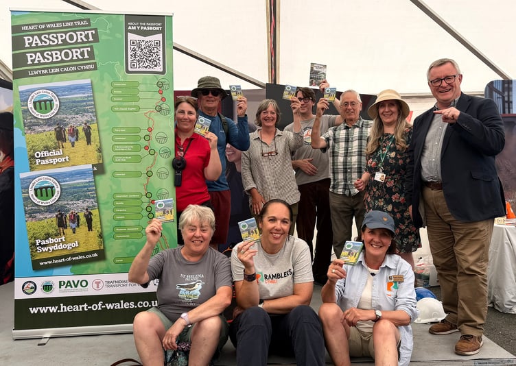 Launching The Friends of the Heart of Wales Line Trail Passport at the Royal Welsh Show yesterday.
