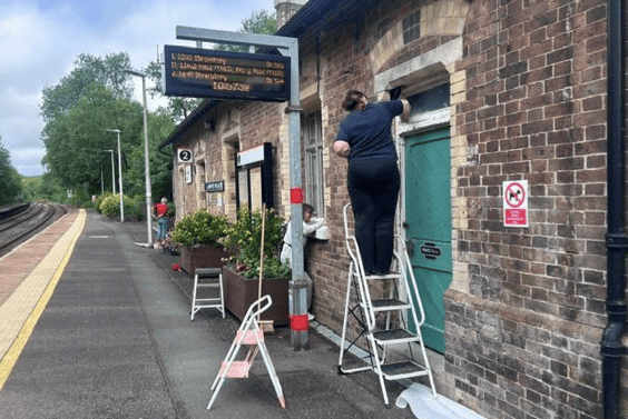 The railway station is among the areas brightened by community volunteers