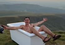 Pen y Fan bath stunt ends in apology