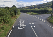 Llangynidr road currently closed due to collision
