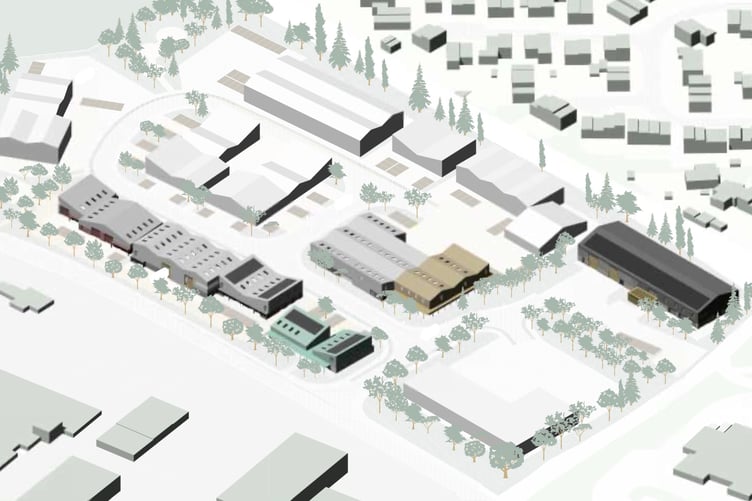 A layout of how the park could look
