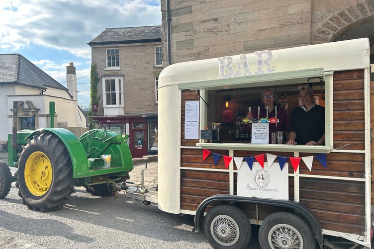 The converted horsebox bar is used for weddings, festivals and celebrations