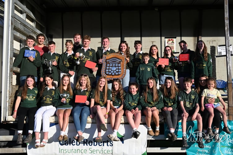 Aberedw YFC members celebrate after being crowned winners of the 78th Radnor YFC Annual Rally