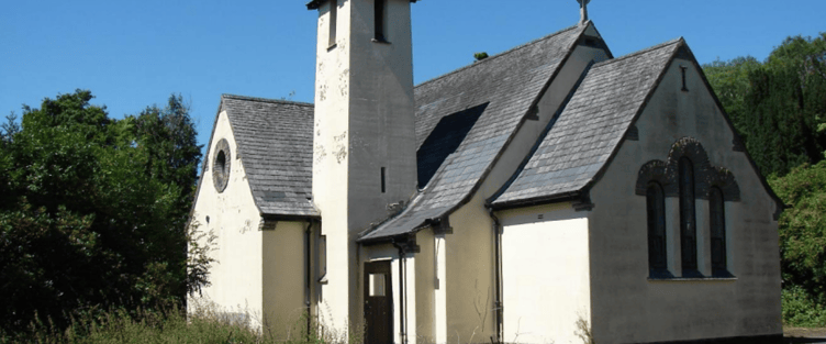 The Grade II listed chapel at Bronllys Hospital