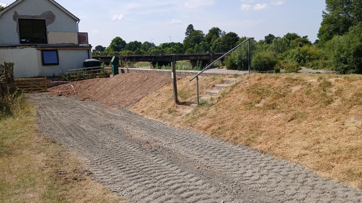 Flood wall repairs completed in Glasbury after tree damage