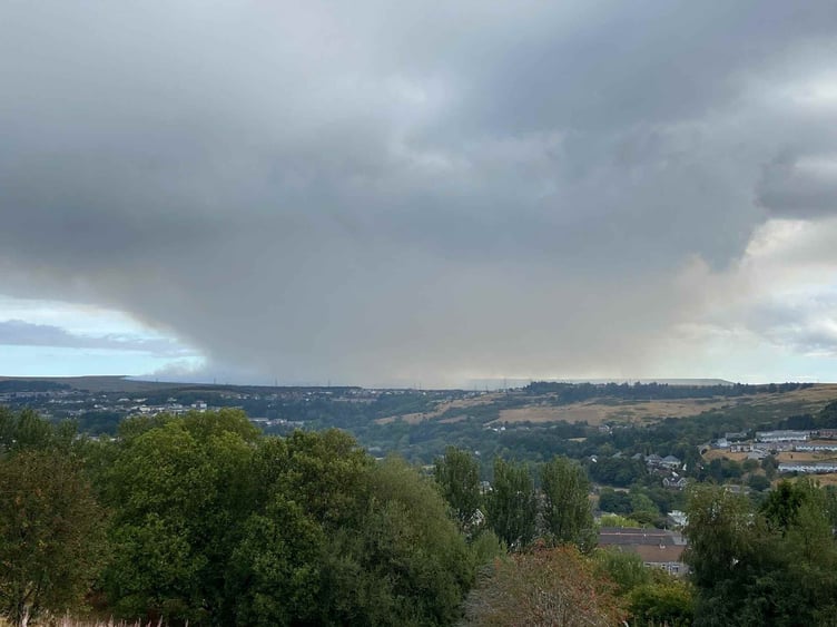 The fire Monday morning