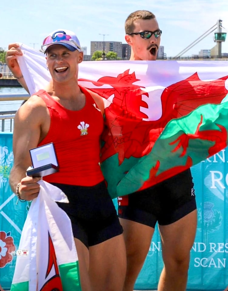 Robbie Prosser, left, and George Cowley won the men's pairs for Wales