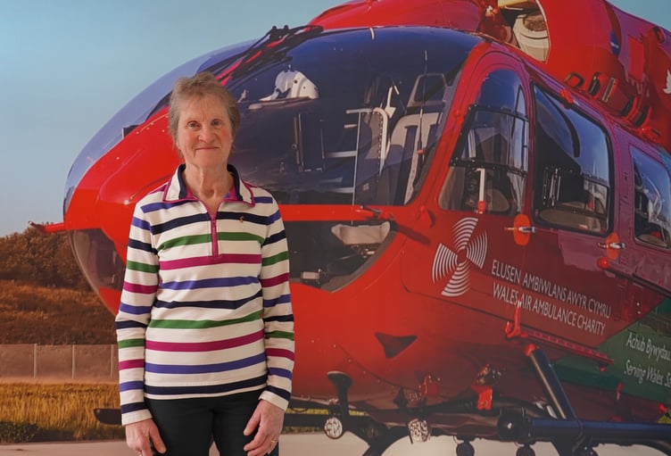 Sue Davies has pledged to leave a gift to the Wales Air Ambulance in her will after the service saved her life following a quad bike crash