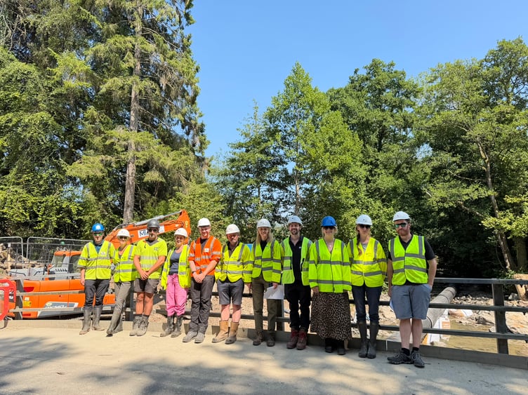 The Upper Wye Catchment Restoration Project team and Powys County Council at Cammarch