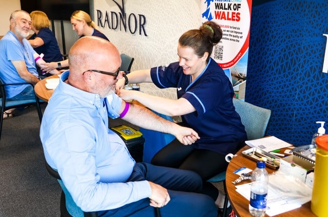 The Prostate Cymru team brought PSA testing to men in Knighton
