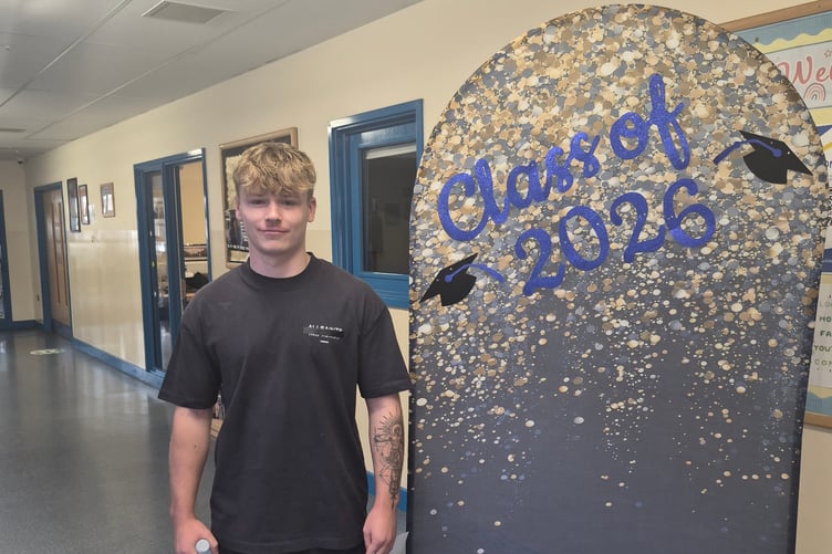Lennon Richards celebrates after achieving A* in Mathematics, A* in Further Mathematics and A in Physics