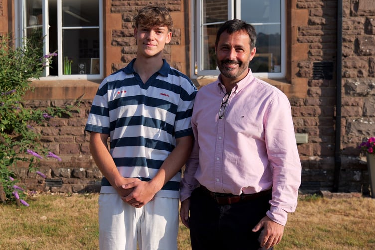 Freddie celebrates a fantastic set of A Level results.