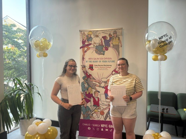 Celebrations were in full swing at Brecon Beacons College as students collected their results.