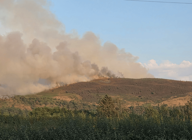 Gwastedyn Hill fire