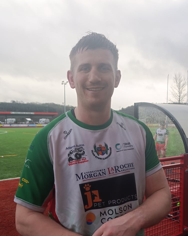 New Llandovery skipper Joe Powell after the win
