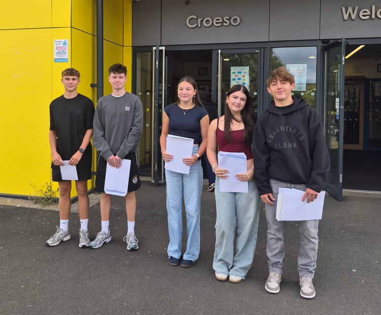 Results day celebrations at Ysgol Maesydderwen