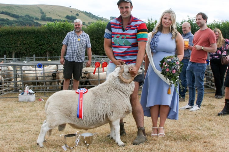 The overall champion sheep was a Welsh ram from the Jones family of Ciliane Fawr, Crickadarn