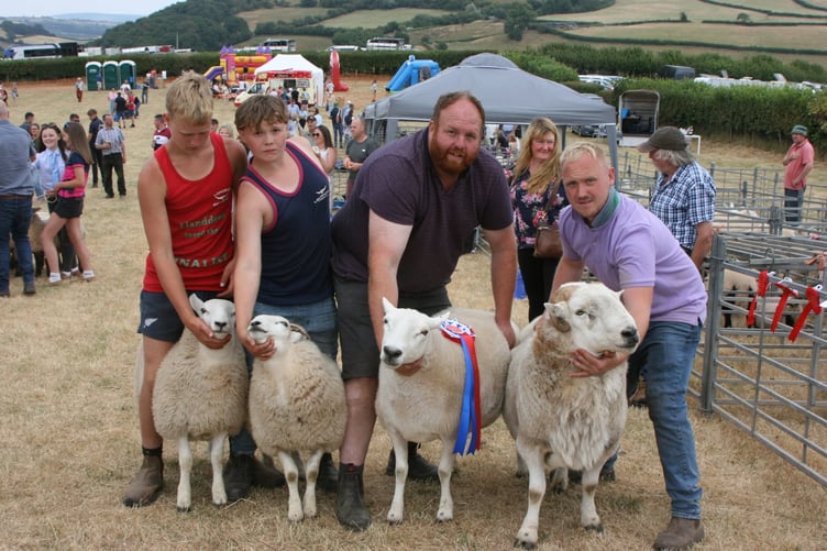 The overall champion group was the Hardy Speckled Face group of the Jones family of Craigol, Newbridge-on-Wye