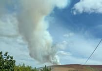 600-metre wildfire front near Glascwm