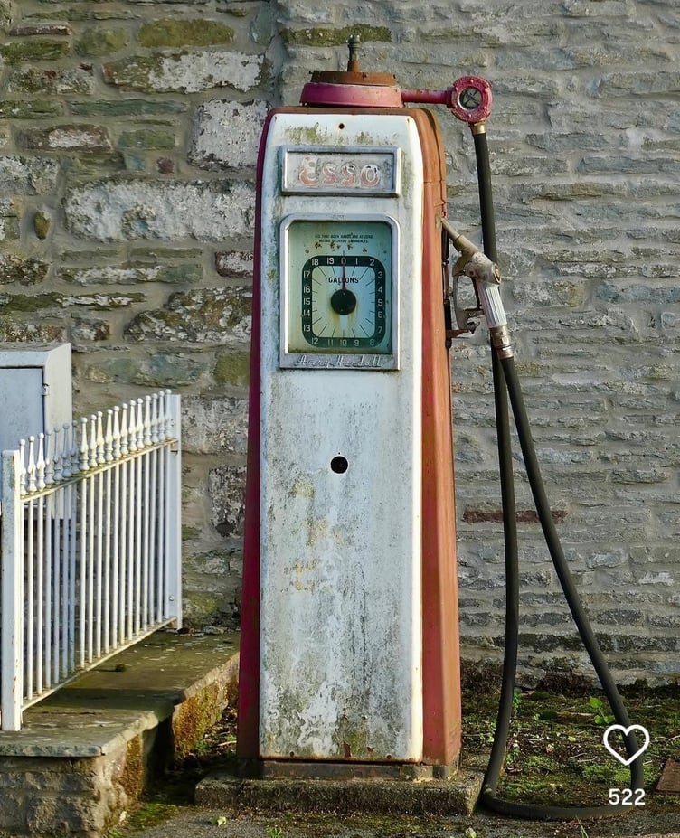 Historic former petrol pump Talgarth