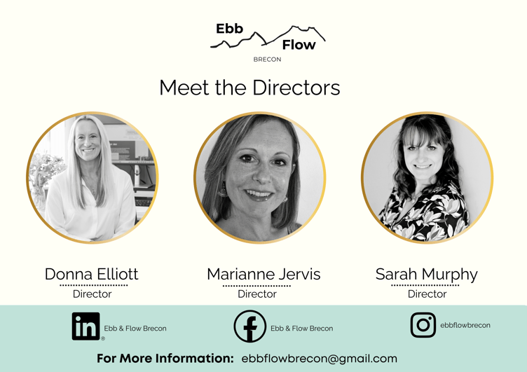 Ebb & Flow Brecon founders Donna Elliott, Marianne Jervis and Sarah Murphy