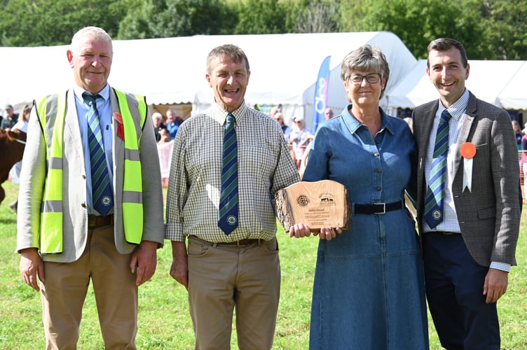 Presentation to the RWAS President Gethin Havard and his wife Ceri Havard. presented by Ian Harris (Chairman) and Marc Williams (Secretary)
