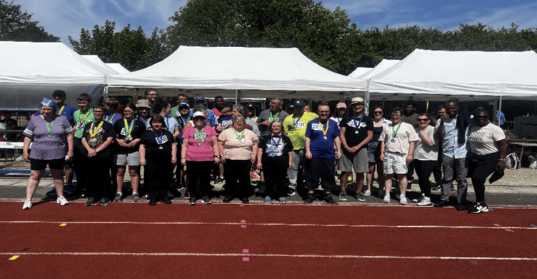 Participants from Cartrefi Cymru Co-operative service users at the Bob Cook Games in Swindon